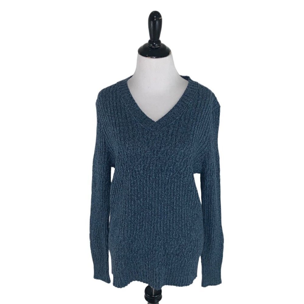Natural Reflections Women's S Small Knit Sweater V-Neckline Cotton Acrylic Blend